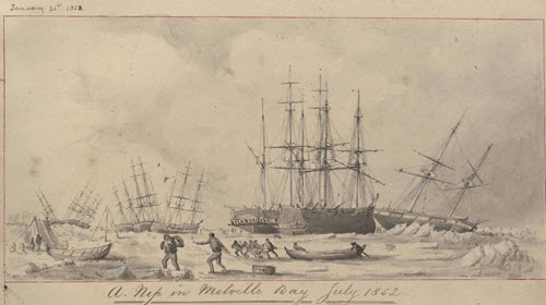 A nip in Melville Bay, July 1852