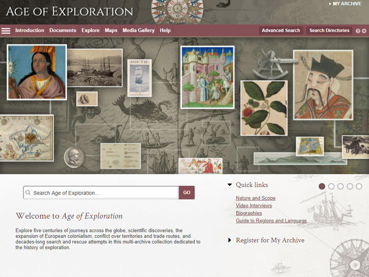 View of the Homepage